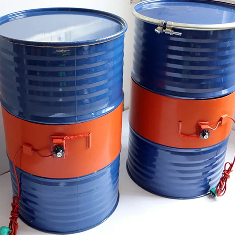 Riscaldatore a fascia in silicone 220V 20-200L per fusti di olio, biodiesel, plastica, metallo, serbatoi di gas con controllo della temperatura a manopola