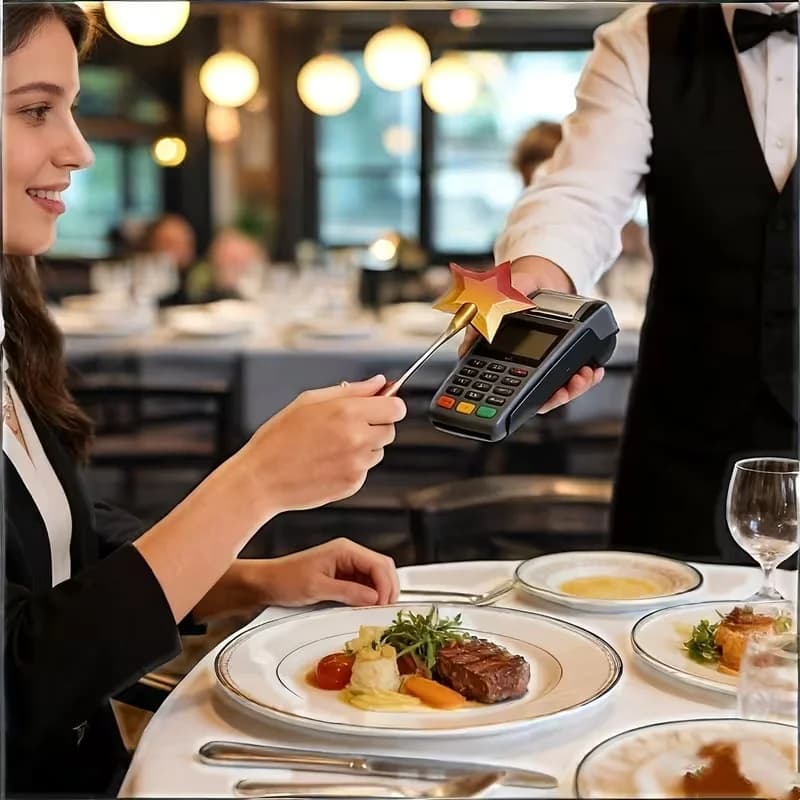 One-piece creative starlight payment wand - magic wand with a light touch payment card holder and contactless scanning payment c