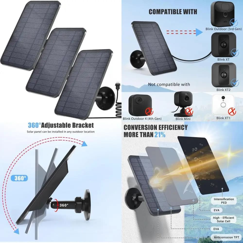 Telecamere di sicurezza 3-Pk, 3a generazione, compatibili per esterni, cavo di alimentazione da 13,12 m, supporto regolabile, classificazione IP65