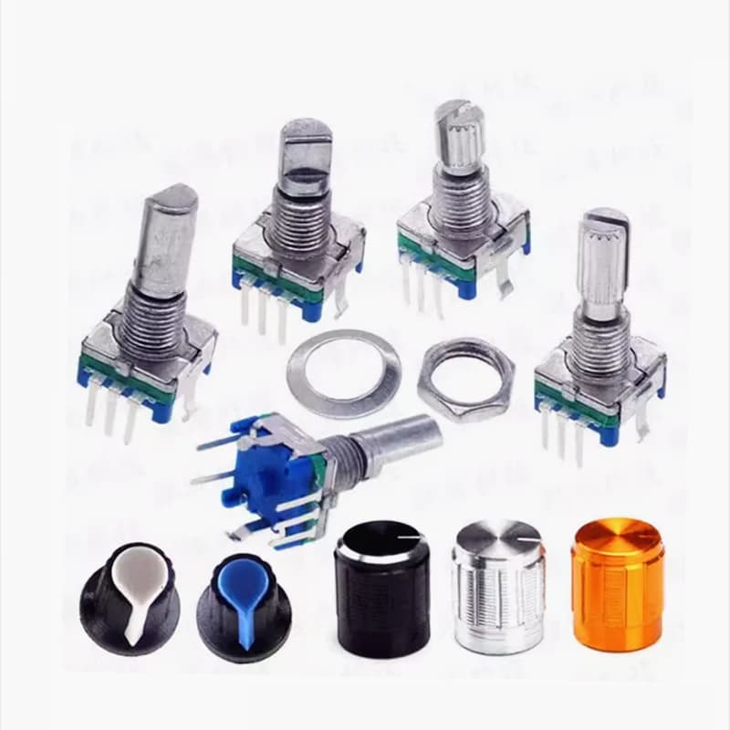 5/10 pz 20 Position Incremental 360 Rotary Encoder Handle Button Switch EC11 Arduino Digital Potentiometer 15/20mm Plum Half Tree