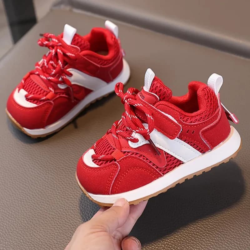 Scarpe da passeggio per bambini, nuove scarpe sportive traspiranti in mesh per bambine, scarpe da corsa antiscivolo con suola morbida per bambini, scarpe da allenamento per lo sviluppo morale
