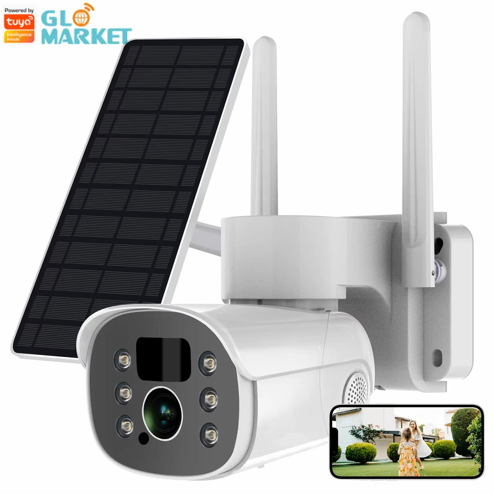 Tuya Smart Home Telecamera bullet ad energia solare AI Rilevazione umana Tracciamento automatico Visione notturna Sicurezza Telecamera IP WiFi intelligente