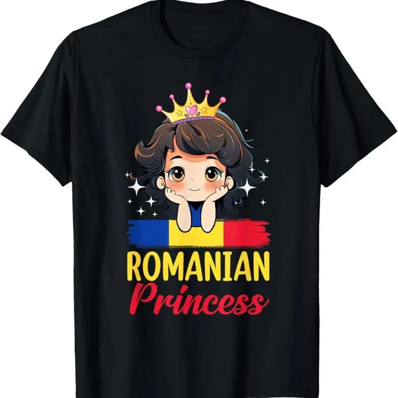 Maglietta con bandiera carina della principessa rumania