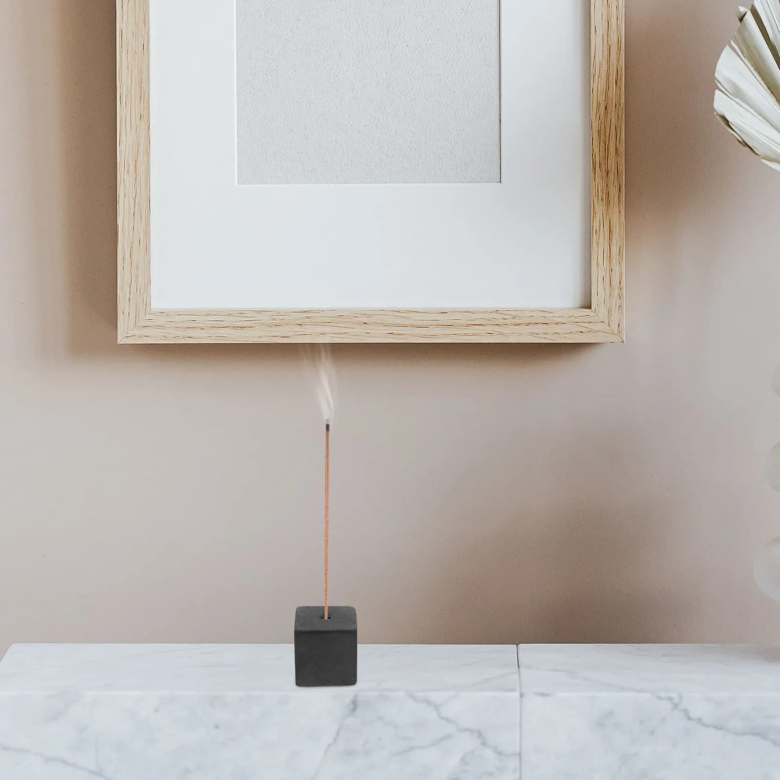 4Pcs Square Marble Incense Holder Zen Incense Stand for Meditation Indoor Outdoor Use Stick Burner Ash Catcher