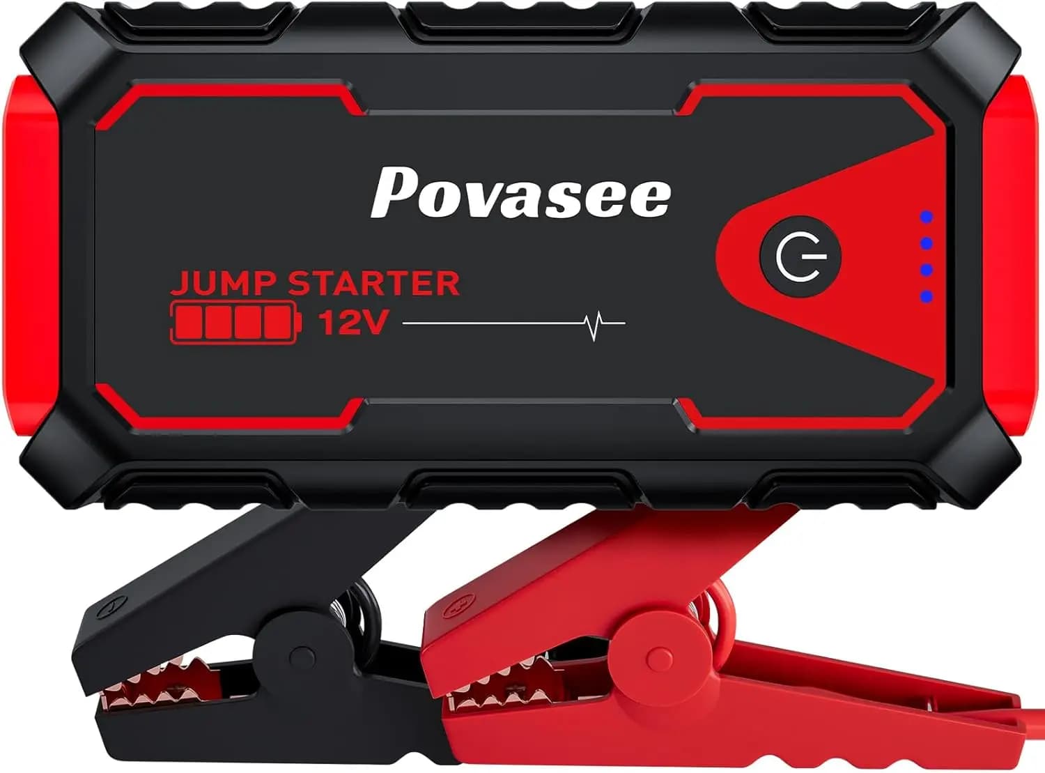 Avviatore di Emergenza 5000A per Motori a Benzina 10L/Diesel 8L, Booster per Batteria Auto 12V con Power Bank, QC3.0, Luce LED
