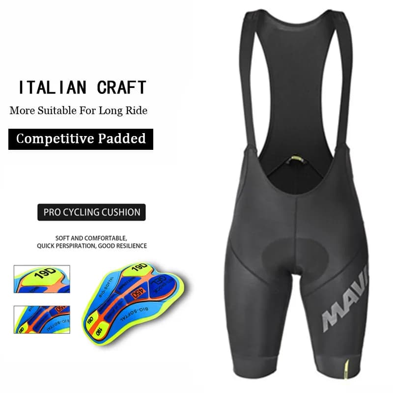 Bike Shorts Pro Interior Black Men's Outdoor Clothing Cycling Bike 19D Coolmax Shorts with Ribbons Ice Cream Shorts Cycling Shorts