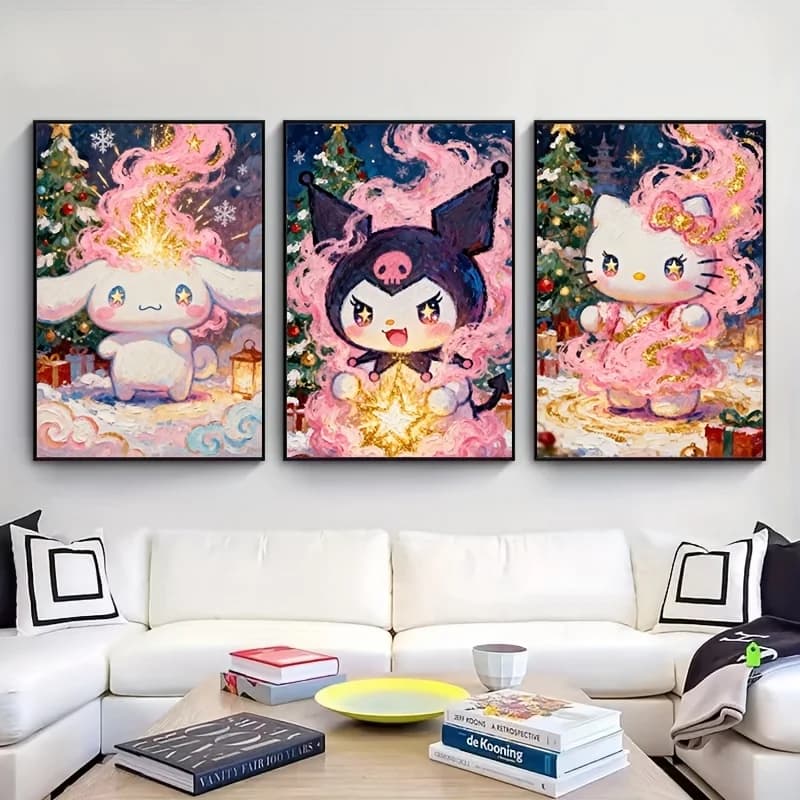 Sanrio Hello Kitty, Cinnamoroll & Kuromi Anime Diamond Painting HelloKitty DIY Home Art Decoration & Handmade Creative Gifts