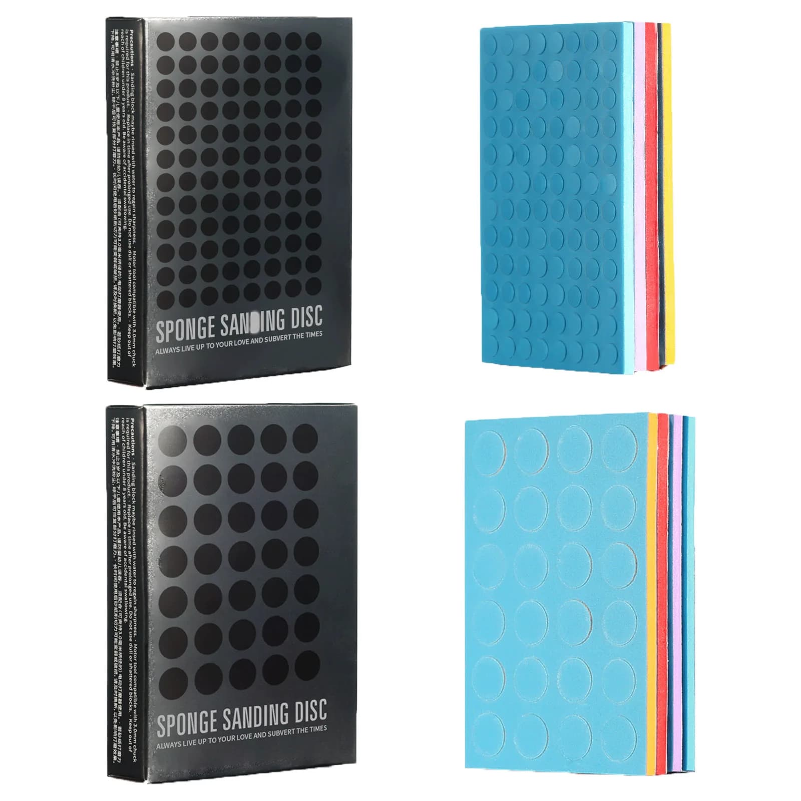 5mm/10mm Set of abrasive sponges Grinding Vector paper Self-adhesive sponge disc Double side abrasive model tool