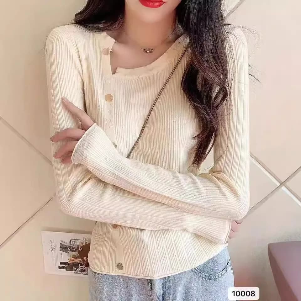 2025 Summer Gentle New Round Neck Knitted Sweater for Women's Gentle Style Versatile Durable Thin Model Suitable for Youth wh4