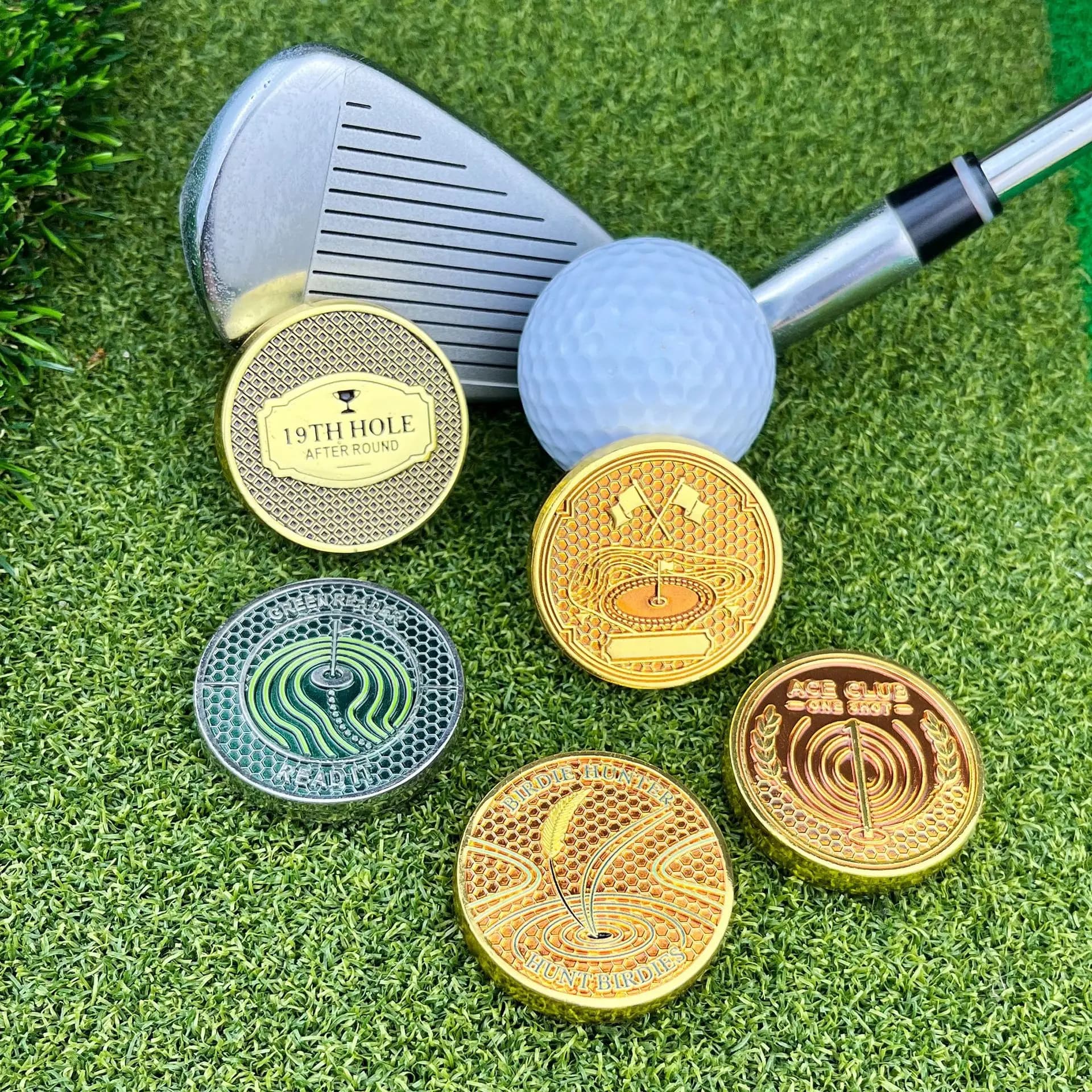Metal Golf Ball Marker Double Sided Green Slope Reader Level Gauge Precision Golf Putting Marker for Golf Course