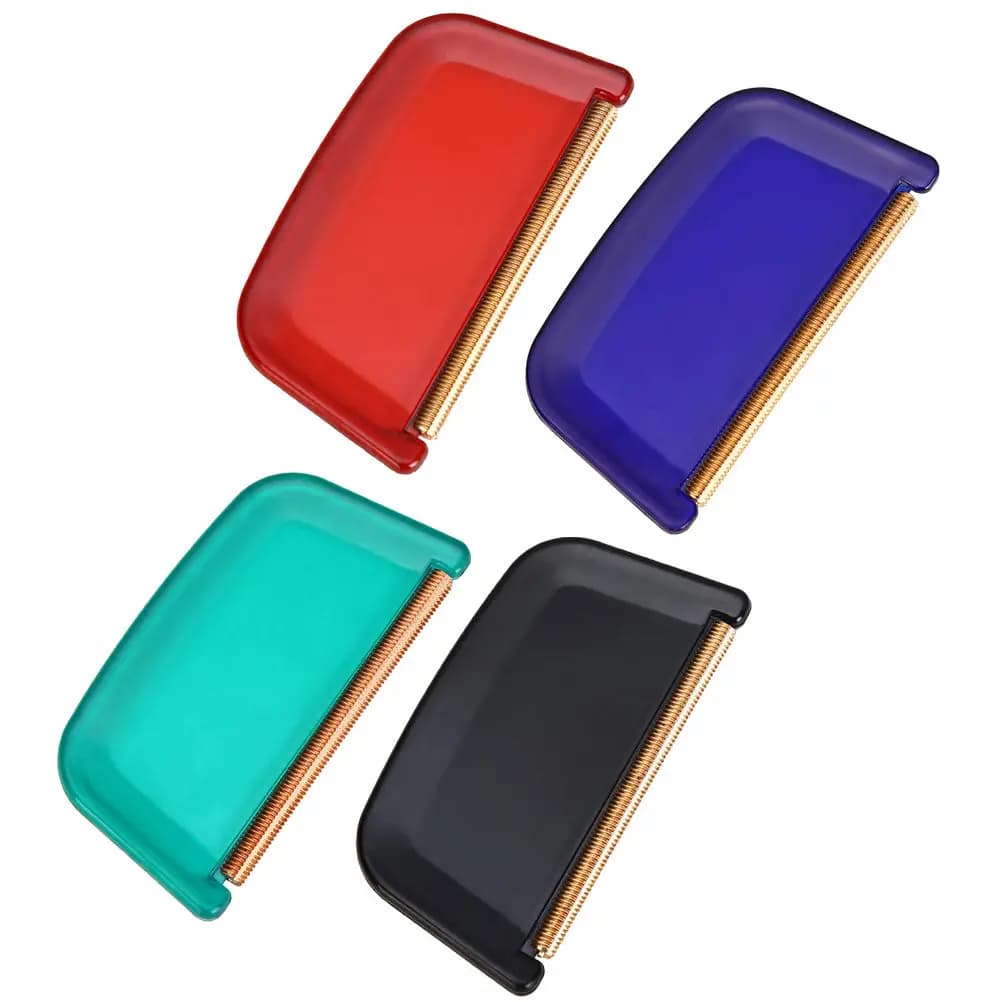 Set di 4 Raschietti Manuali per Rimuovere Pelucchi, Spazzole per Lana, Raschietto Portatile per Peli di Animali Domestici, per Divani, Letti, Tappeti e Tessuti