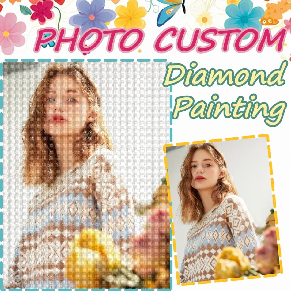 RUOPOTY Diamond Painting 5d Photo Custom Full Square Round Drill Diamond Mosaic Personal Private Cross Stitch Home Decor
