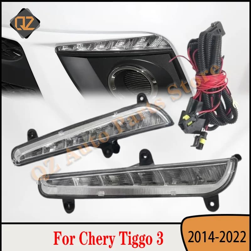 Daytime Running Lamp Assembly for Chery Tiggo3 2014-2022 Front Fog Lamp Bar Light Assembly T11-4499020 T11-4499010