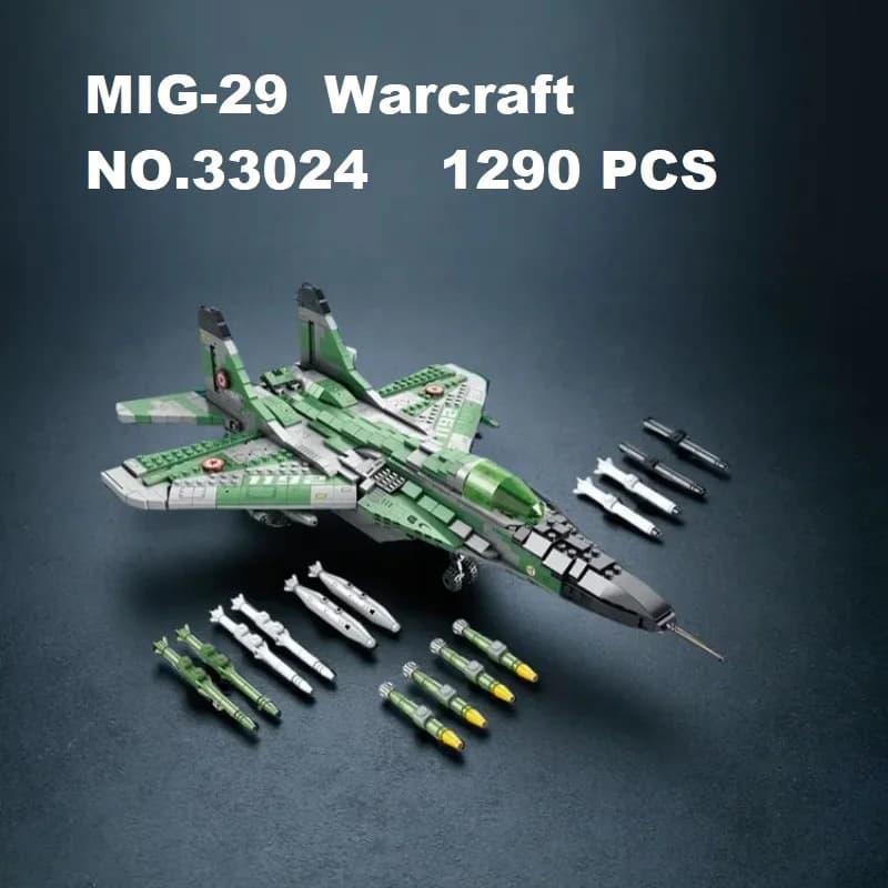 1290 Pezzi Mini Blocchi da Costruzione MIG-29 Warcraft Architecture 33024 Modello DIY Mattoncini da Assemblare Giocattoli Educativi per Bambini e Adulti
