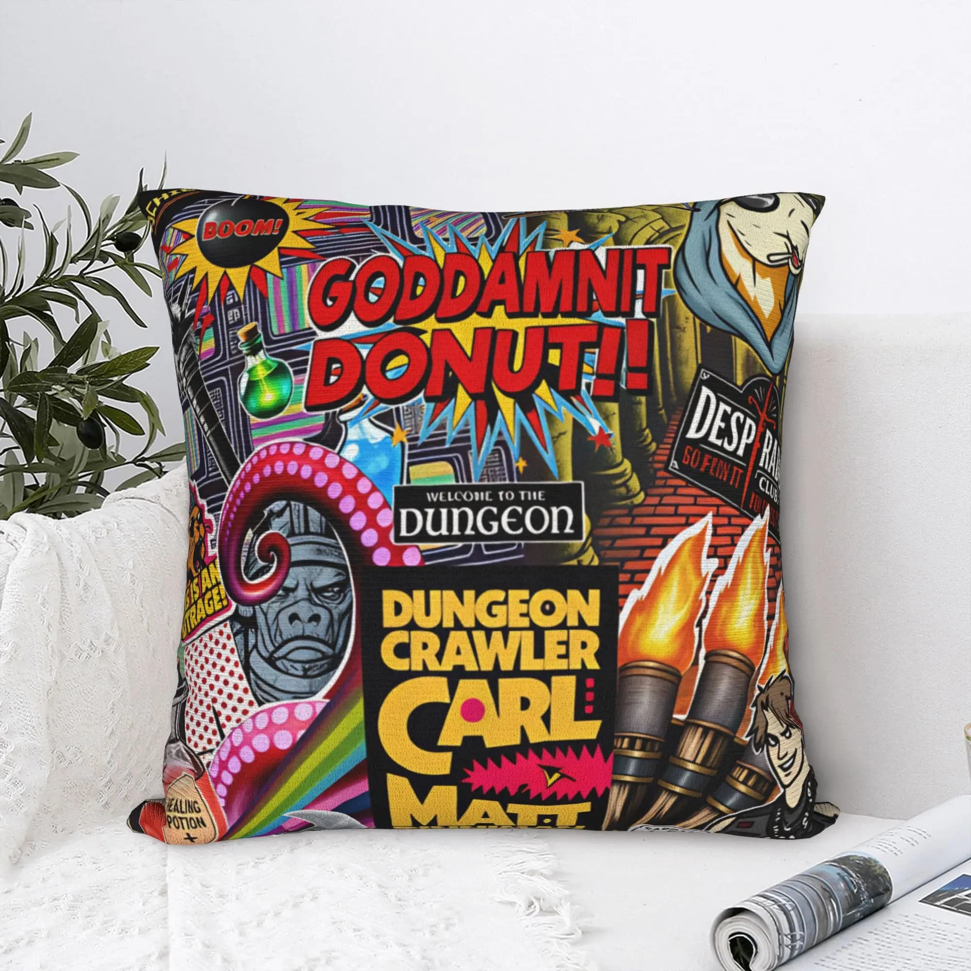 Dungeon Crawler Carl ()(7) Pillow Cover Fashion Pillow Case For Chair Sofa Home Decor Custom Pillowcases Gift