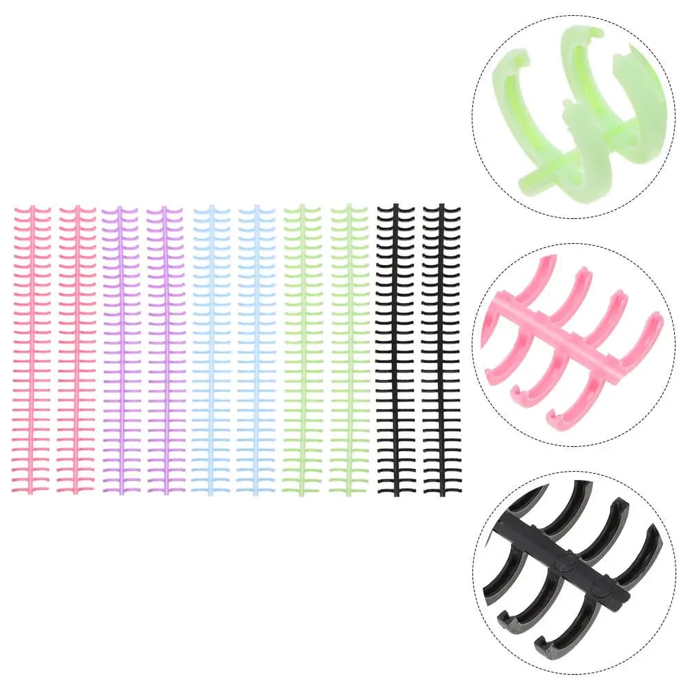 10 Pezzi Anelli a Spirale per Rilegatura, Robusti Anelli per Raccoglitori a Fogli Mobili, per Quaderni Fai-da-te, Calendari, Planner, Scrapbook, Anelli Flessibili in Plastica per Libri