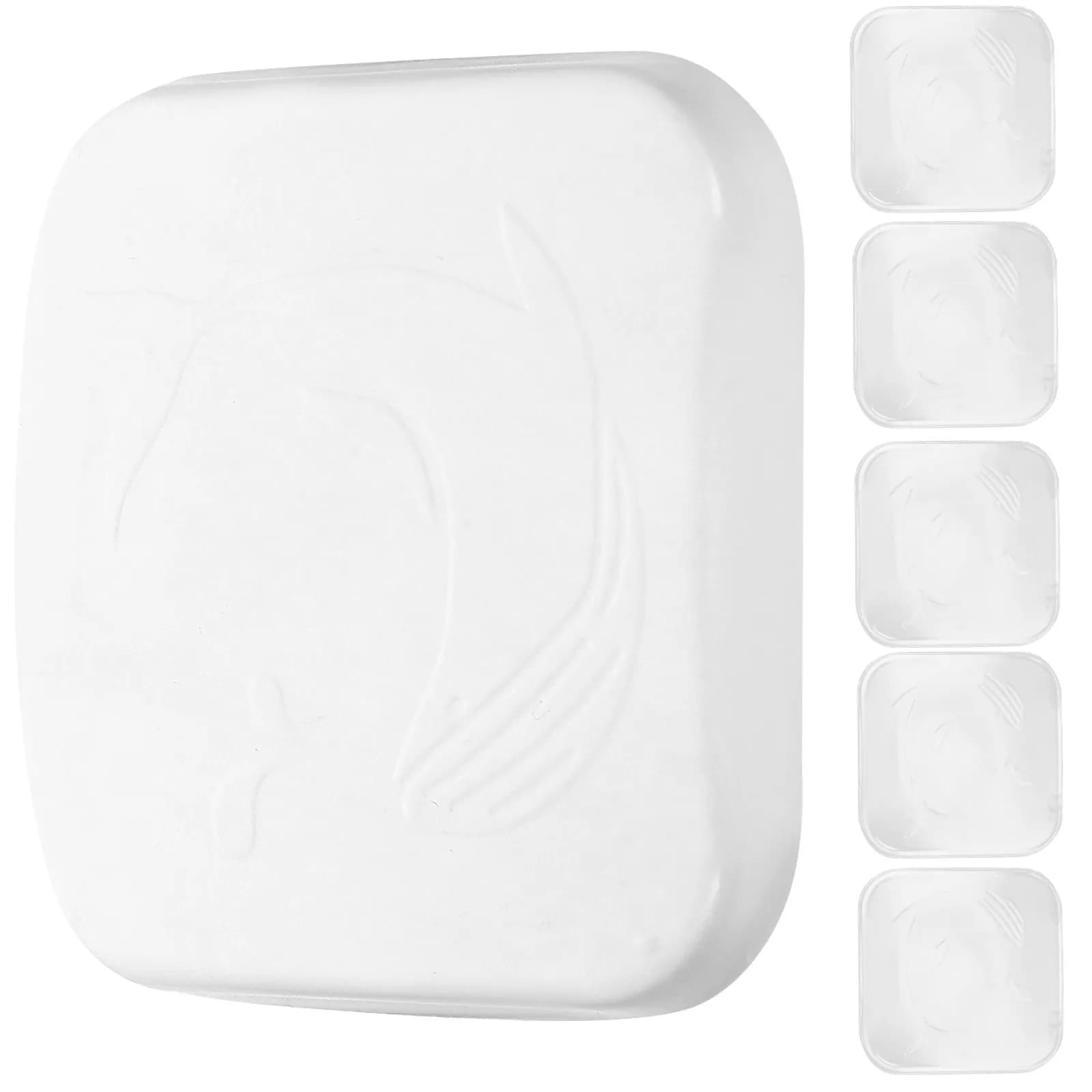 6Pcs Transparent Whale Pattern Silicone Door Knob Wall Protectors Thick Impact Absorbing Bumpers for Refrigerator Cabinet Doors