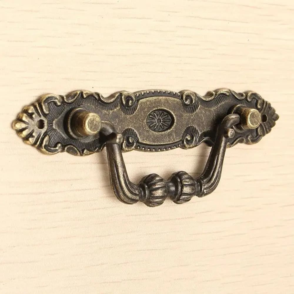 Maniglie per armadietti con cassetti per porte, guardaroba d'arte vintage, maniglie per armadi in bronzo moderno europeo in lega di zinco
