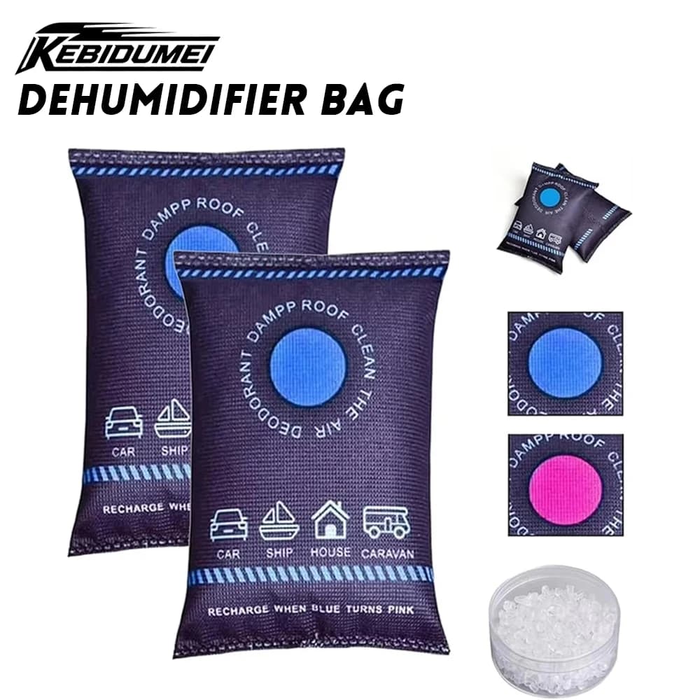 KEBUDUMEI Borsa per deumidificatore in silicone riutilizzabile Armadietto Assorbitore di umidità Preventer di umidità Borsa per asciugare Accessori interni per auto