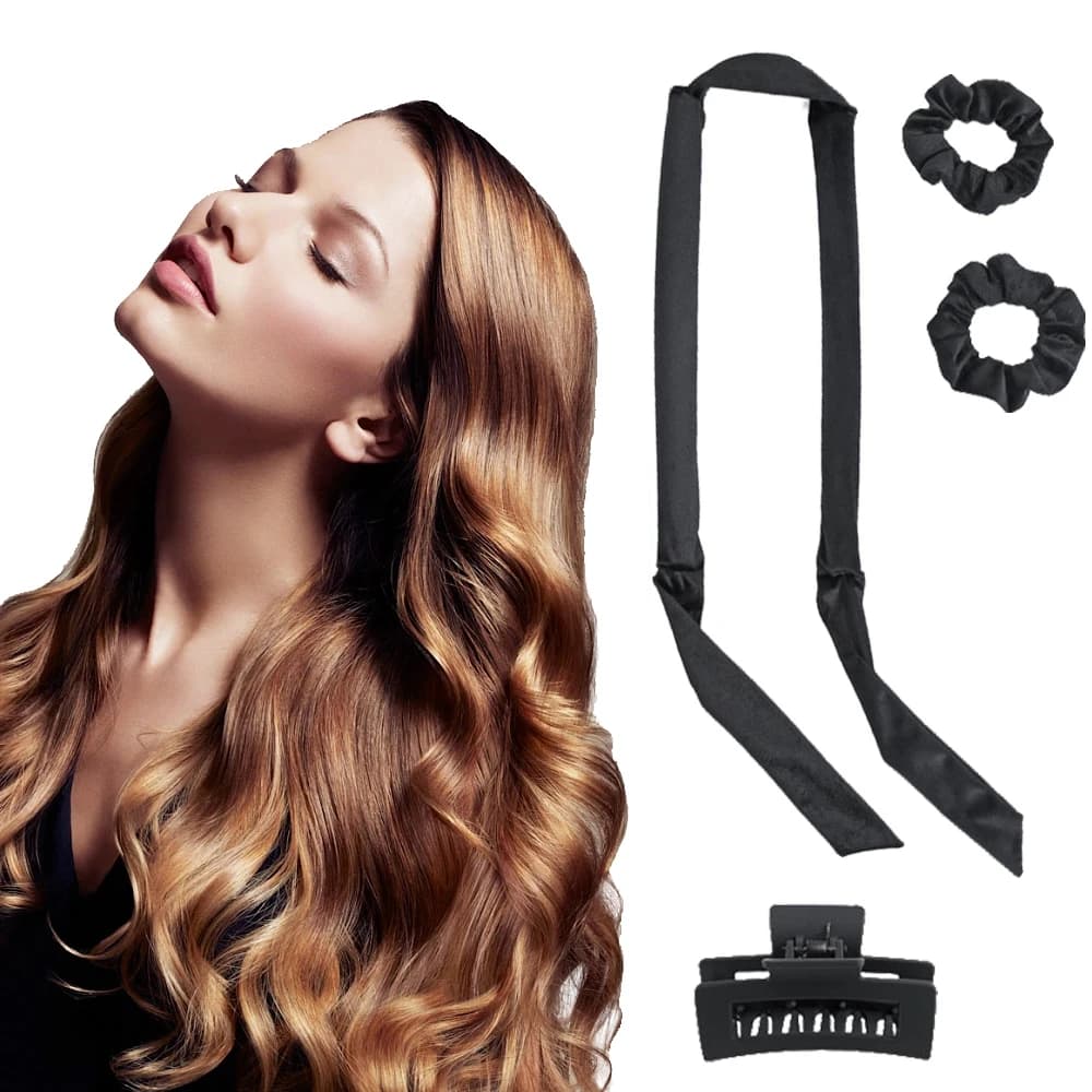 Heat-free curling rod bands Heat-free ribbon hair rolls Silk ring Bigodini for lazy hair Soft to sleep Hair styling tools