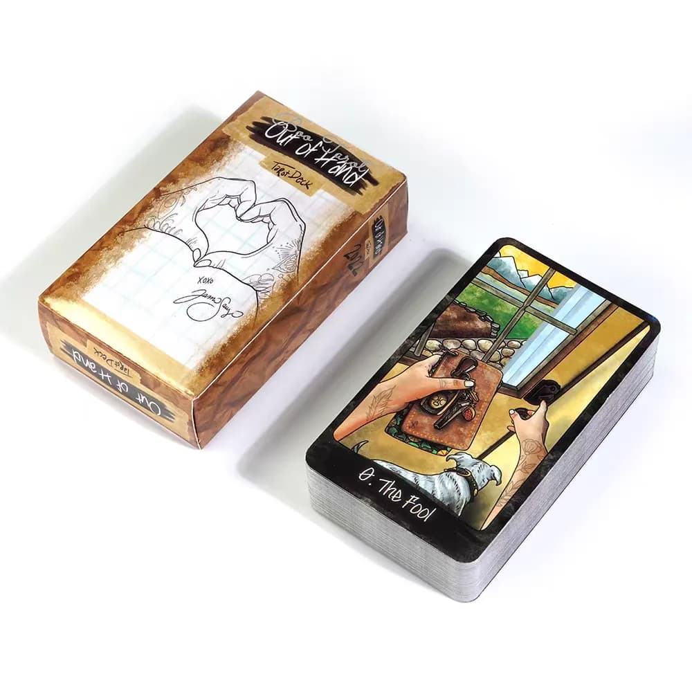 Out of Hand Tarot Deck 78 Cards | Boo Tarot Oracle Cards | Hand-Drawn Art Divination Board Game English Ver. Without Guidebook