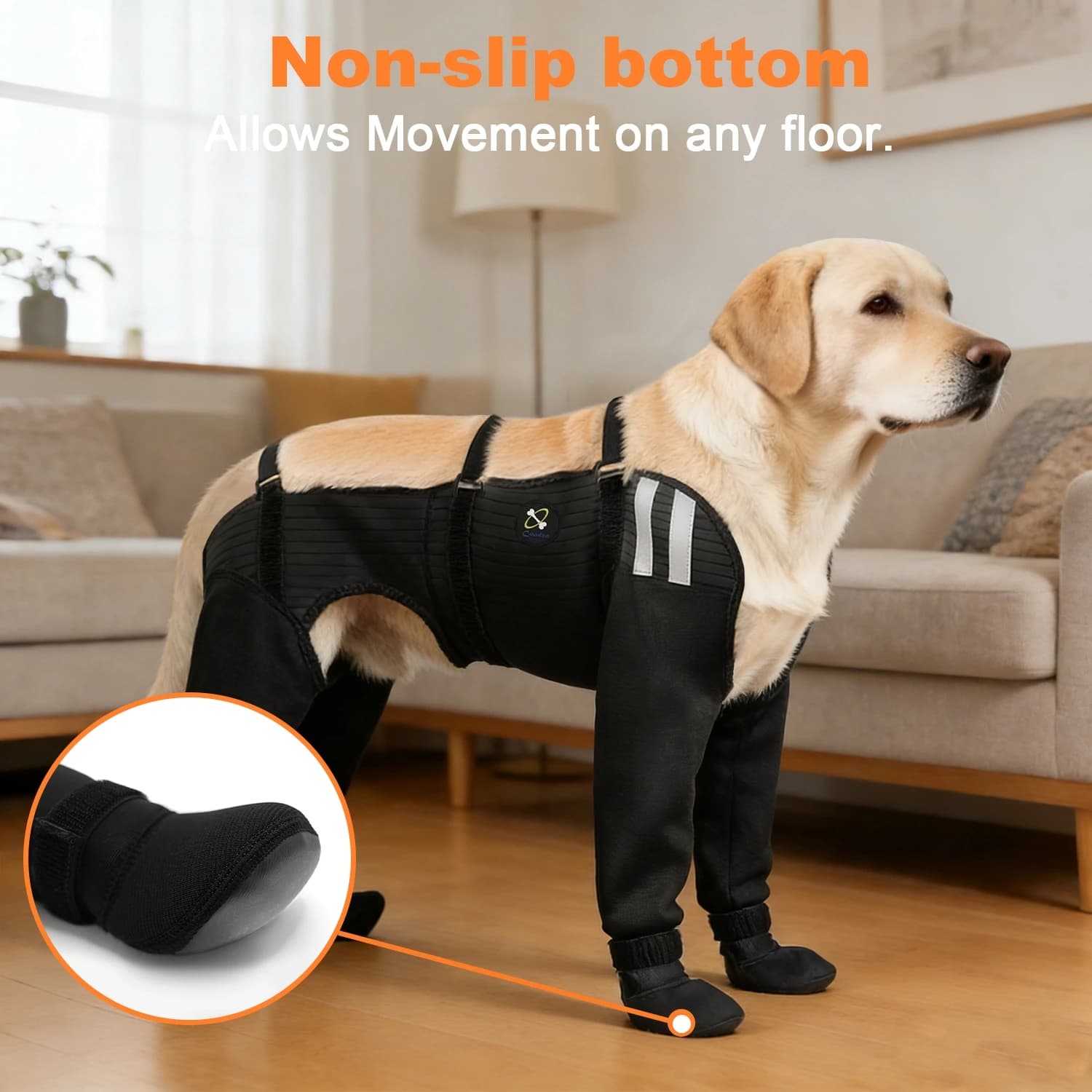 Dog Socks For Four Feet Non-slip Bottom Waterproof Material To Keep the Wound Dry Warm in Winter From M To 2XL