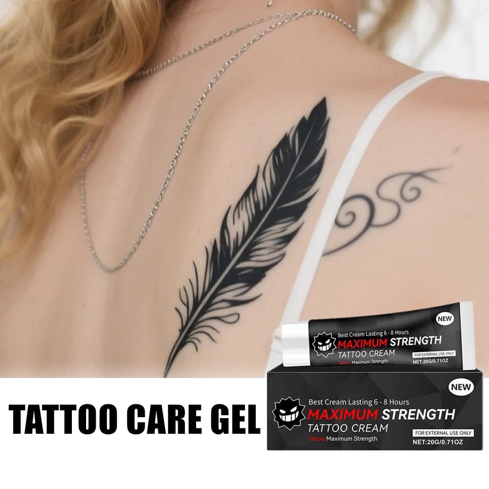 Crema per tatuaggi originale per rafforzare il massimo 6-8 ore, gel per la cura del tatuaggio idratante profondo, lenitivo e riparatore, che assorbe rapidamente 20 g