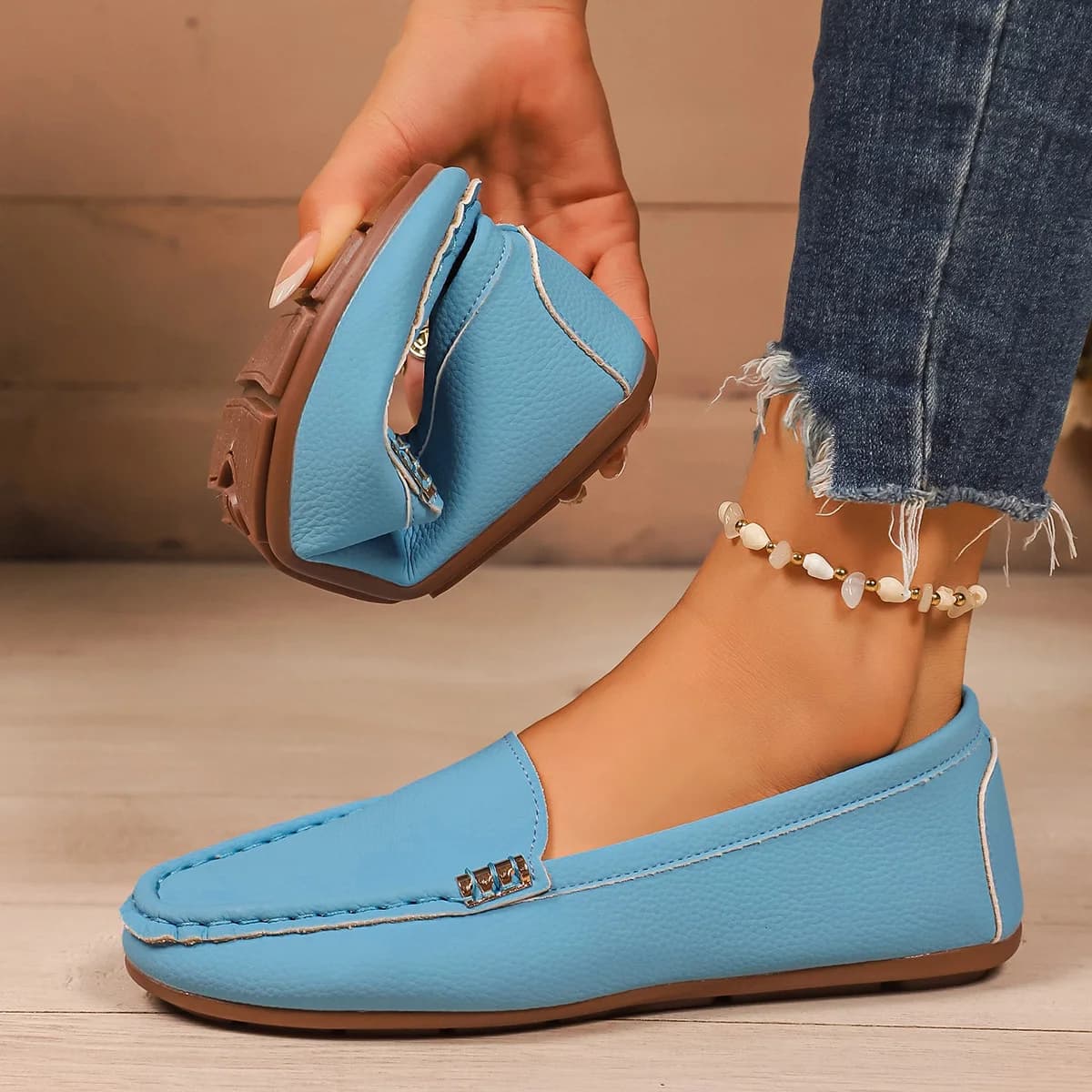 Scarpe basse da donna Autunno Nuovo Casual Slip on Punta rotonda Solido Suola morbida Mocassini Moda Sneakers Donna Primavera Zapatos De Mujer