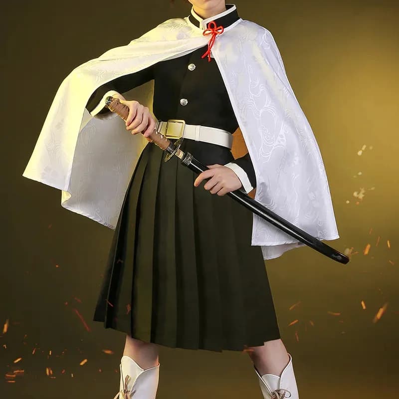 Hot Demon Slayer Anime Tsuyuri Kanawo Costume Cosplay per le donne Parrucca uniforme Kisatsutai per adulti A;2, C'4, H.