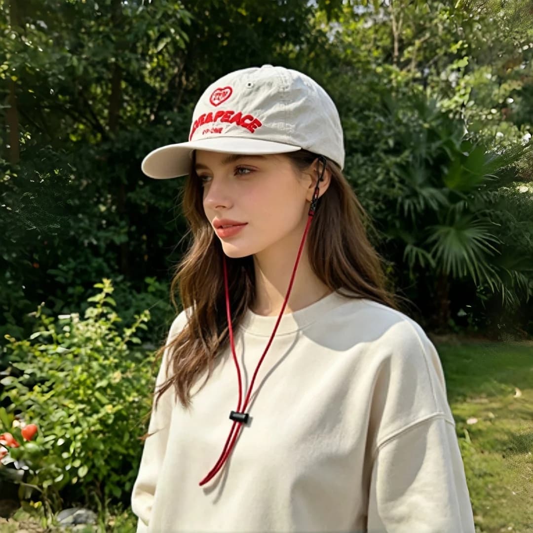 Solid Color Quick Dry Baseball Cap With Anti-lost Wind Rope Lightweight UV Protection Adjustable Outdoor Fishing Running Sun Hat