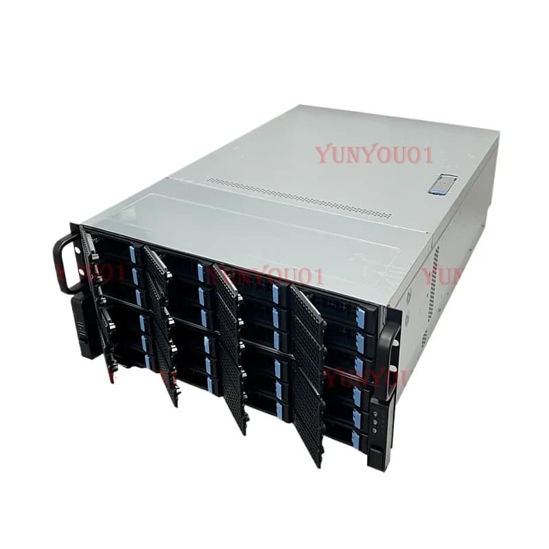 Chassis 4U da 24 alloggiamenti Backplane da 12 GB Telaio di archiviazione NAS sostituibile a caldo montato su rack per server di potenza ATX