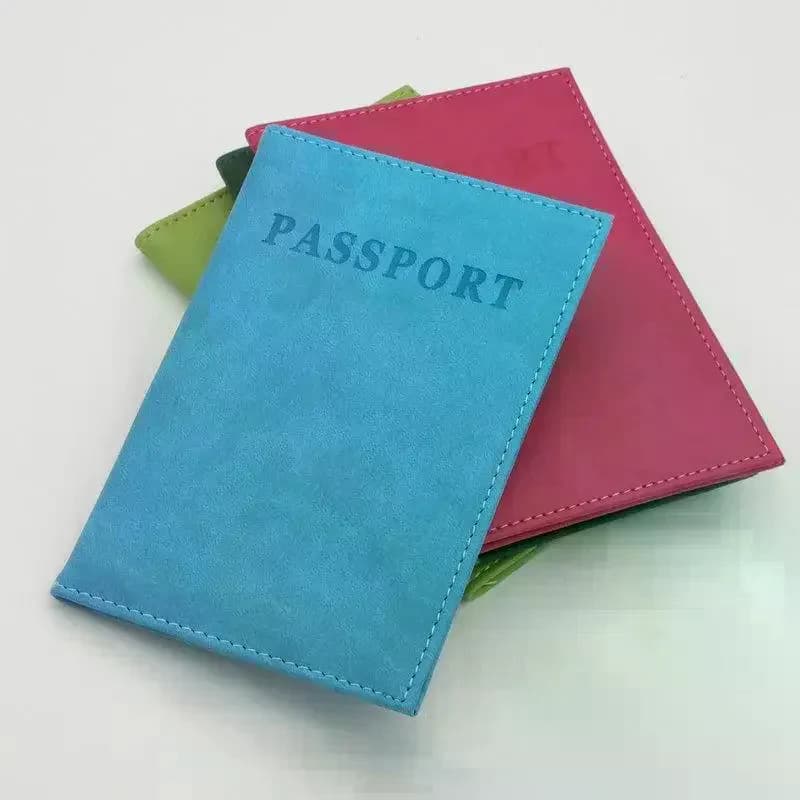 Passport Cover with Card Holder Slots in PU Leather for Waterproof Travel