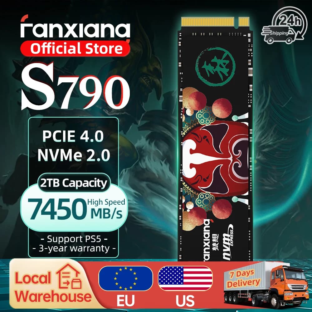 [Spedizione UE/USA] Fanxiang S500 Pro/S790 M.2 SSD 4TB 2TB 1TB Disco Rigido M.2 NVMe SSD Unità a Stato Solido Interna per Laptop e Desktop