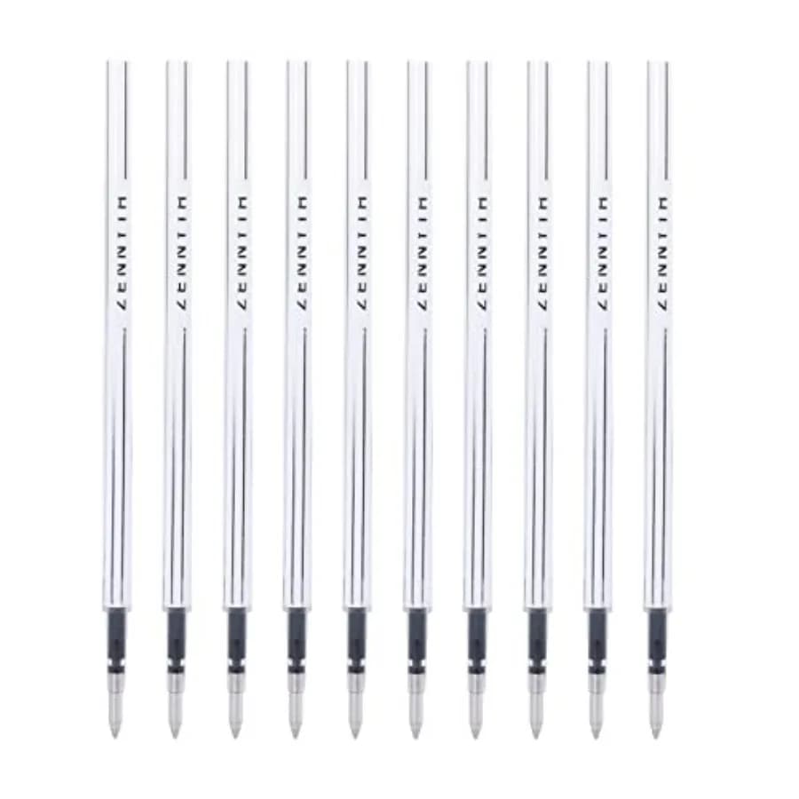 10 Pieces Gel Ink Pen Refills Replaceable Ballpoint Pen Refills Extra Fine Point 0.5mm Smooth Writing for Office School Supplie