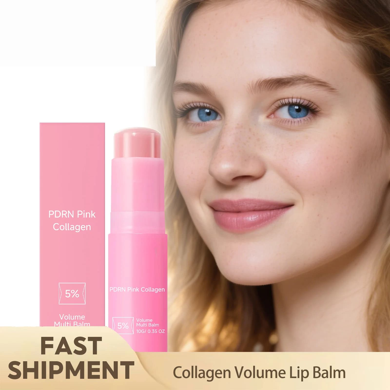 Collagen Volume Lip Balm Deeply Lock Moisture Nourish Soften Dry Rough Lips Plump Smooth Lips Lightweight Firming Elasticity