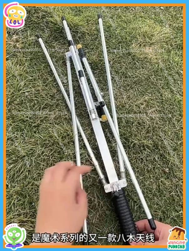 Antenna Portatile Pieghevole a Doppia Banda per Walkie Talkie e Radio Amatoriali