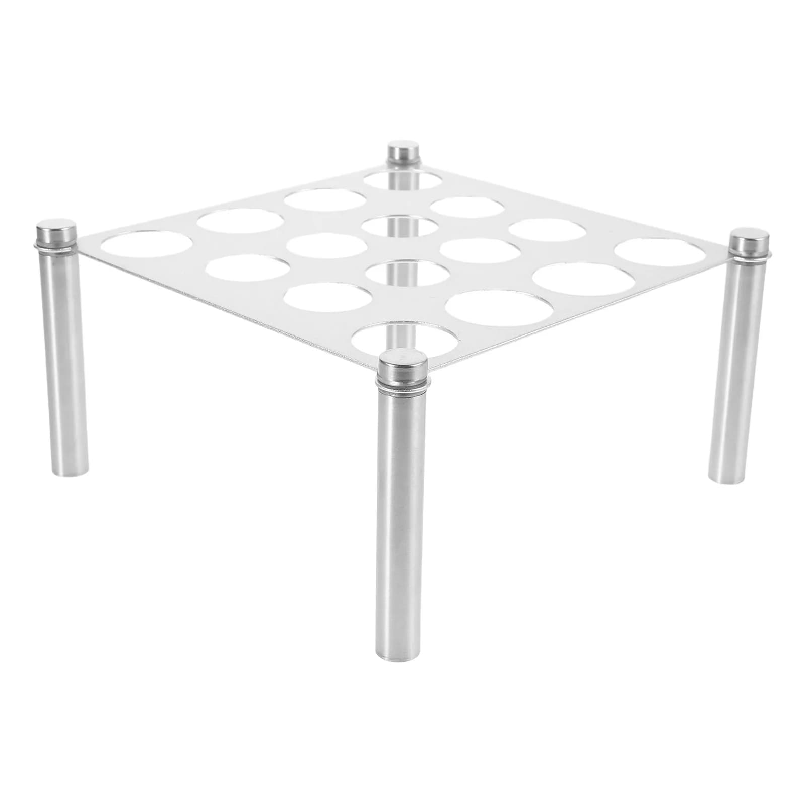 Set di 1 supporto quadrato in metallo per stampi in resina, robusto organizer per la conservazione e l'esposizione di pezzi degli scacchi in resina epossidica fai-da-te