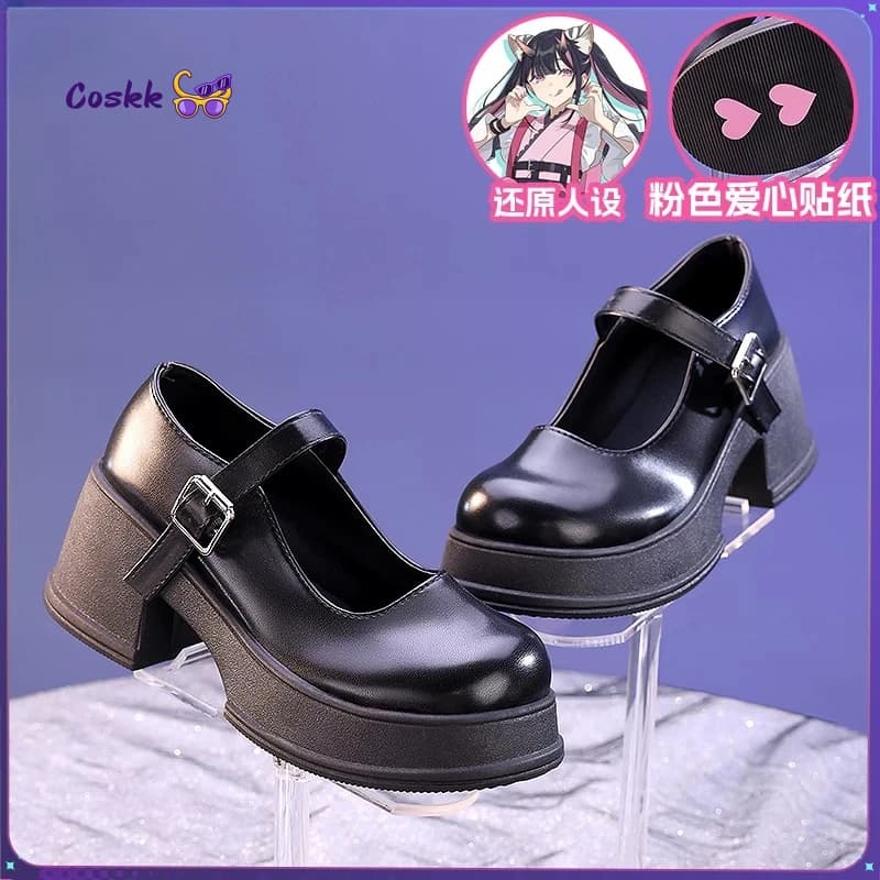Scarpe cosplay personalizzate Anime Kaguya Tsukuyomi Noi Komazawa da donna, modello Mary Jane, mocassini per studentesse, per feste di Halloween e Carnevale