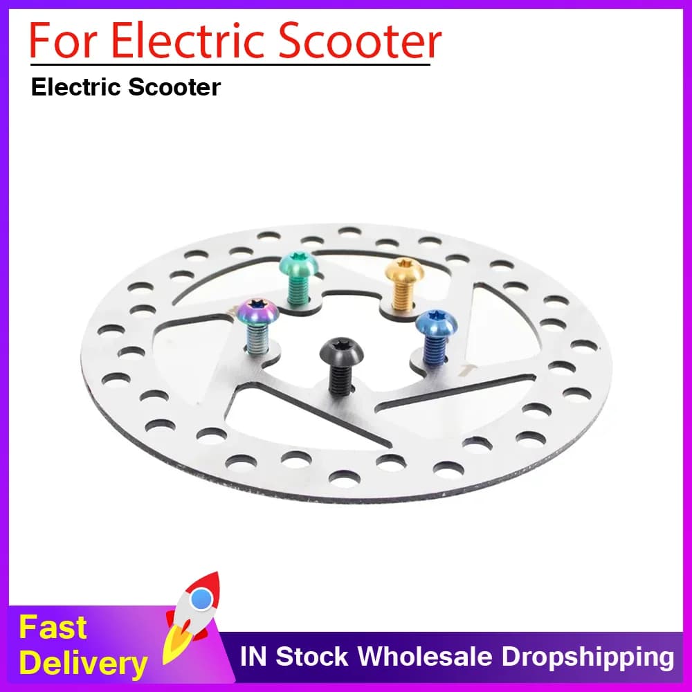M5 Titanium Alloy Screw M5x10mm Disc Brake Rotor Screw Replacement Brake Rotor Fixing Bolt Part for Electric Scooter Accessories