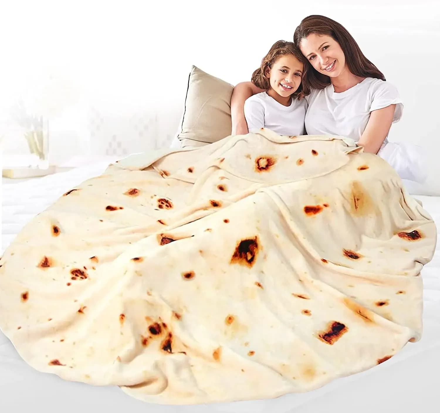 Coperte burrito in flanella calda super morbida 280Gsm 180CM Coperte avvolgenti per pisolino tortilla in pile di corallo di forma rotonda per aereo da viaggio