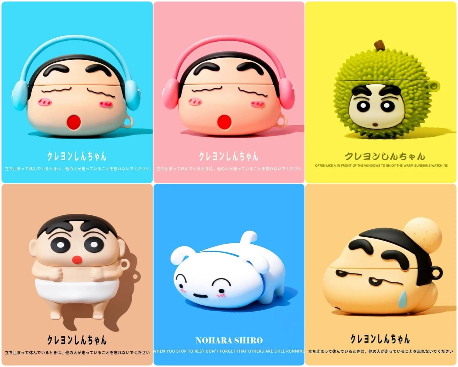 For Airpods Pro 3 Case 2025, Crayon Shin-chan 3D Anime Silicone Protective Case for Airpods Pro 3 Cover Funda