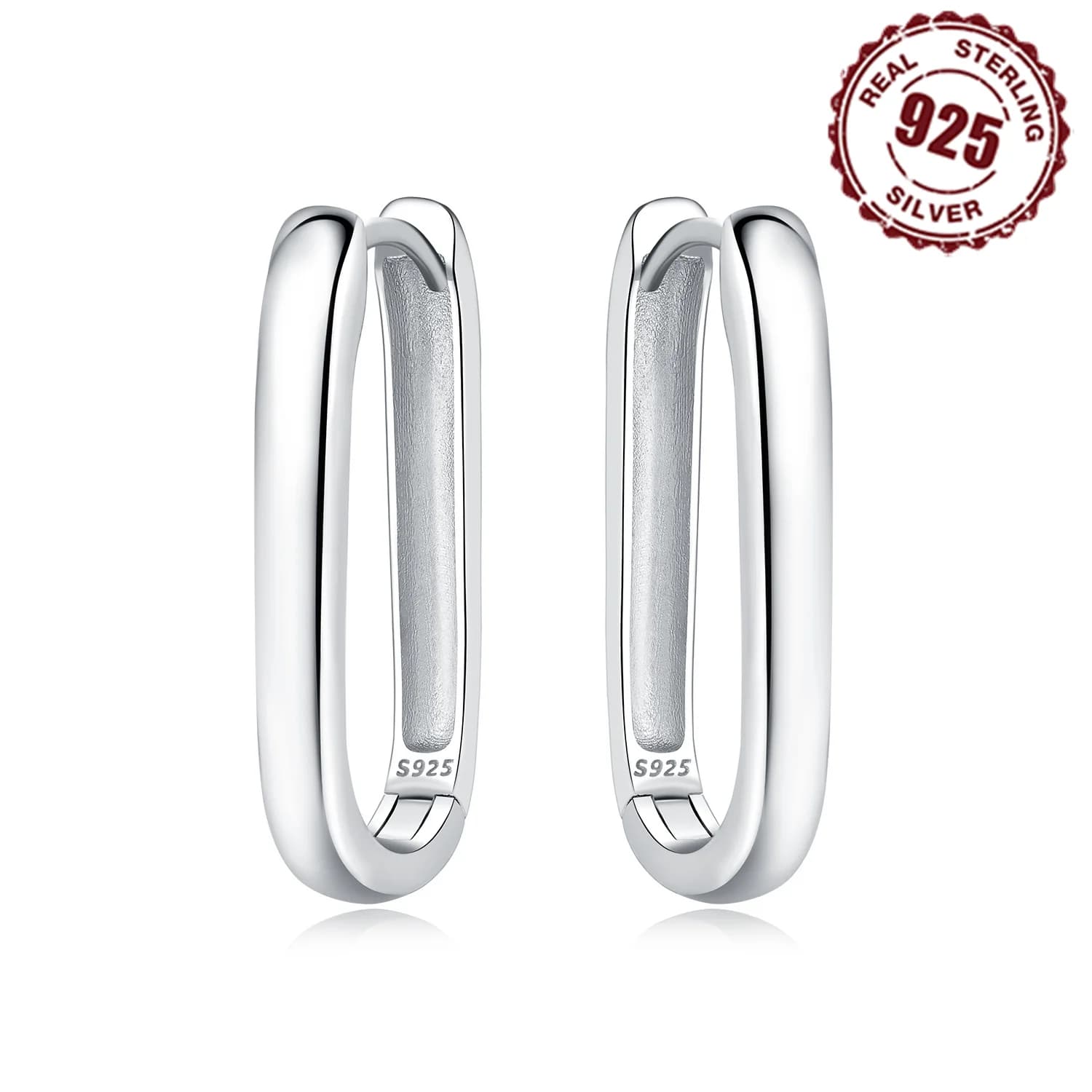 Orecchini in argento Sterling 925 semplici e versatili gioielli versatili orecchini a cerchio per gioielli da donna regali per feste di compleanno fini