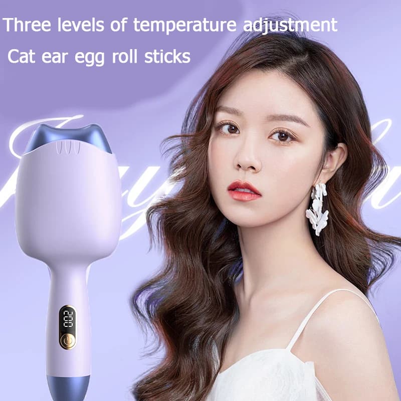 Cat Claw Egg Roll Stick Iron Curls in wool with ionized water wave perfect for personal home care