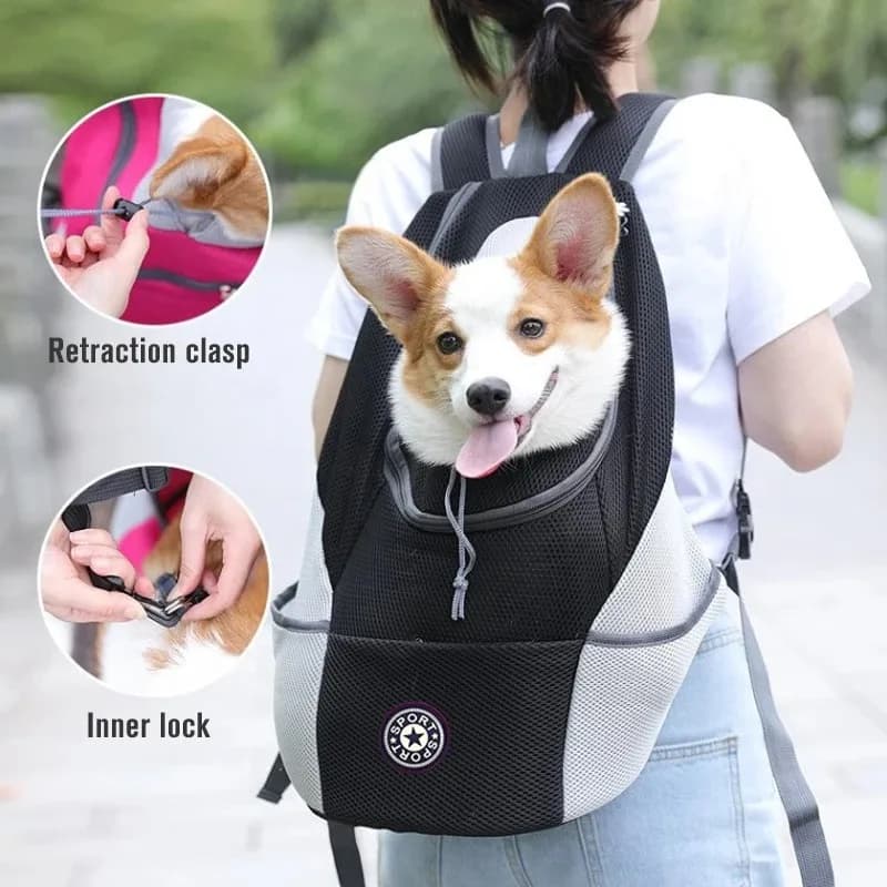Borsa da trasporto per cani da compagnia Zaino per cani Zaino da viaggio portatile a doppia spalla Borsa da viaggio per cani da esterno Set da viaggio