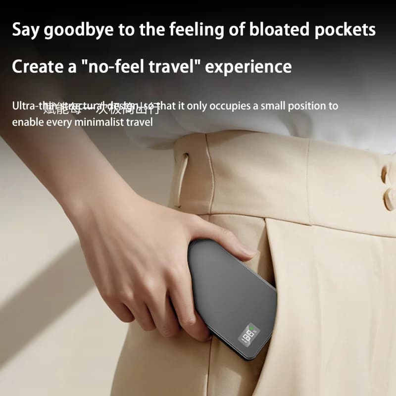 Lenovo 500000mAh Magnetic Ultra Thin Wireless Portable Power Bank CCC Certified Super Fast Charging LED Display Pack For MagSafe