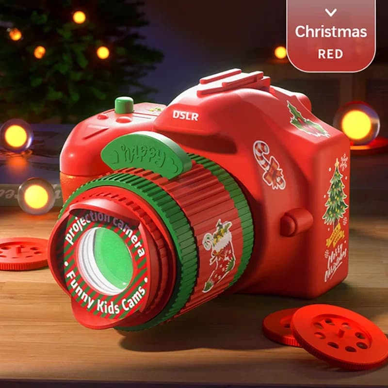 Proiettore per fotocamera natalizia decorazione atmosfera giocattolo luminoso intelligenza per bambini per bambini regalo giocattolo per le vacanze di Natale