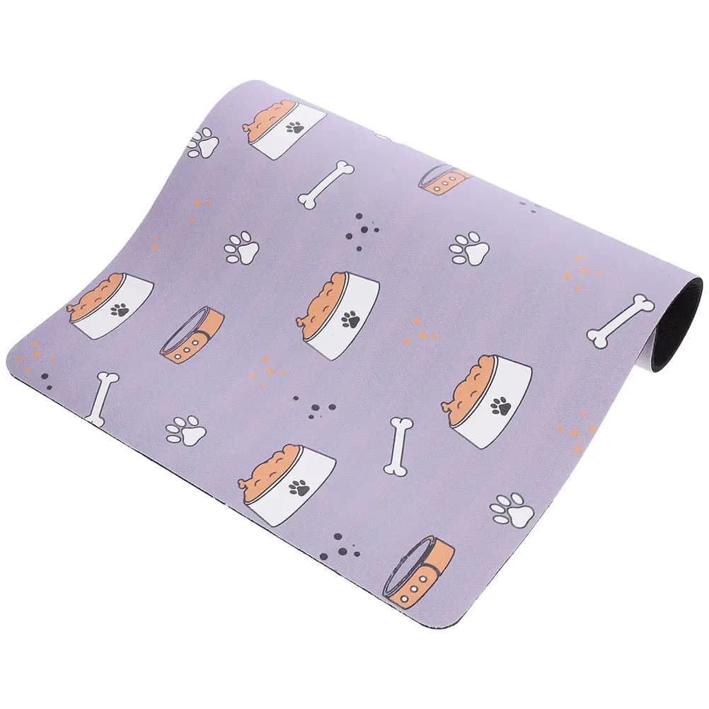 Diatomite Dog Feeding Mat Nonslip Absorbent Pet Food Mat for Bowls Quick Dry Water Resistant Floor Protection Clean Home