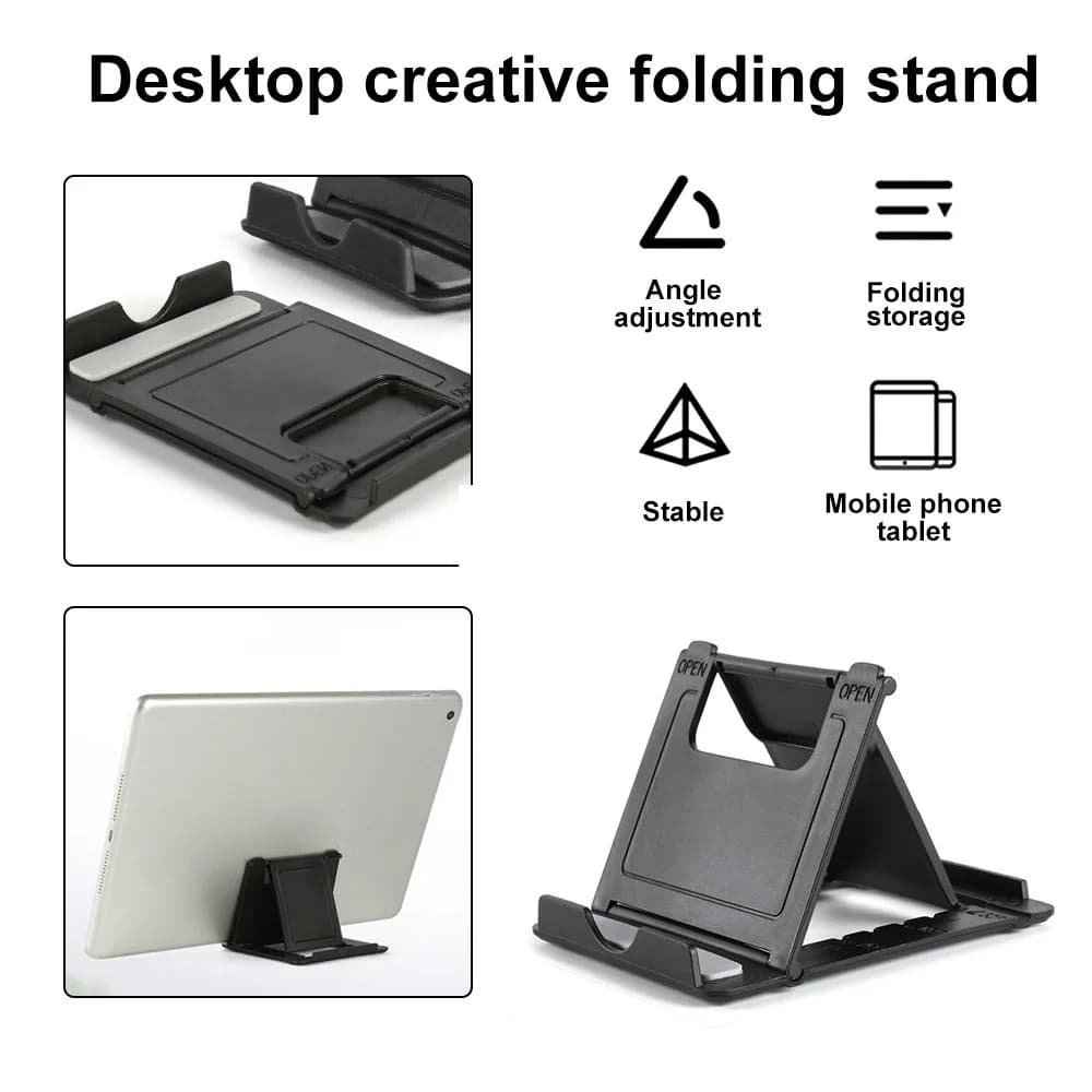 Flexible Foldable Phone Tablet Stand for Kids Online Class Drawing Follow Along Desk Holder Home School Use Kit Set Case