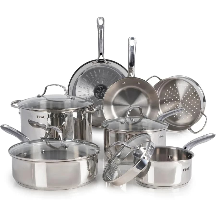 Stainless Steel Pot Set 11-piece Griler Safe 500F Induction Oven Kitchen Set with Saute Pan Dutch Pots