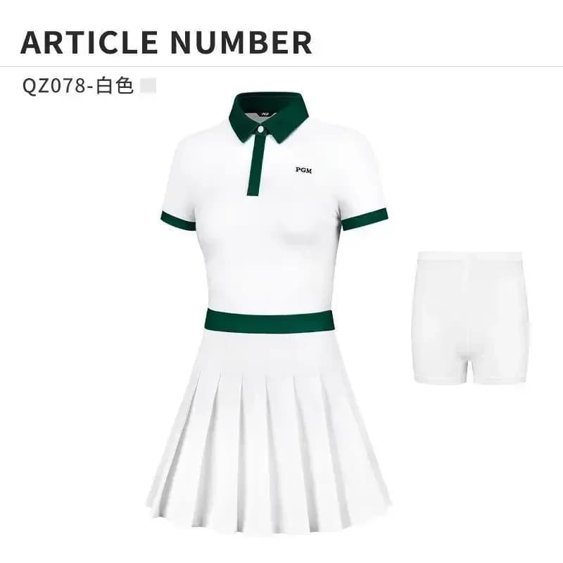 PGM New Golf Abito estivo da donna Slim Fit Gonna sportiva da donna plissettata con pantaloncini antiriflesso